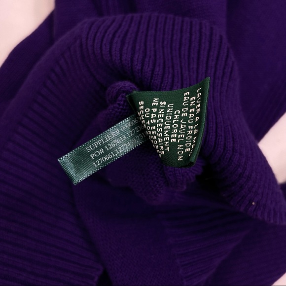 Lauren Ralph Lauren royal purple knit sweater Med - Picture 10 of 10